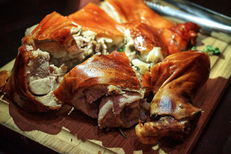 suckling pig (cochinillo). Segovia, Spain