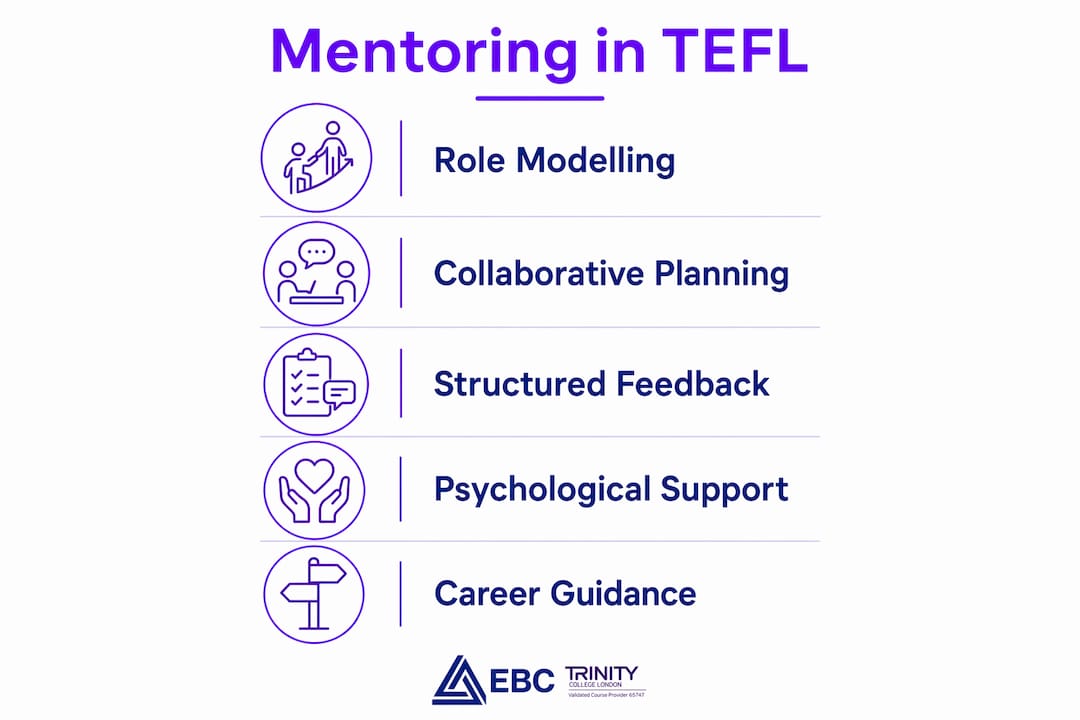 Infographic showing mentoring roles and benefits